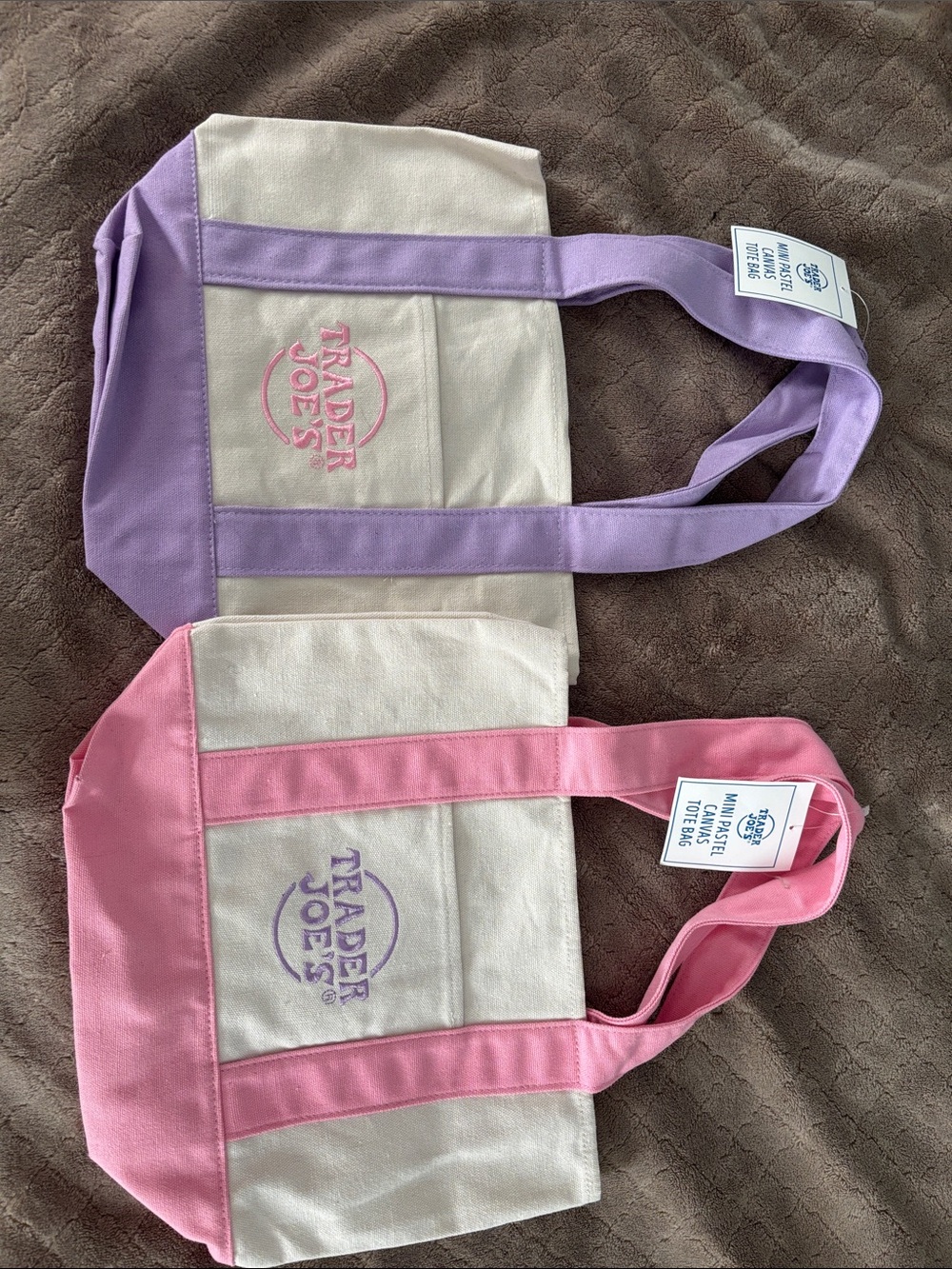 Trader Joe’s Purple and Pink Bags